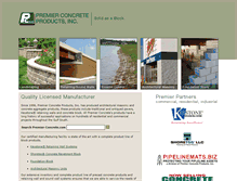 Tablet Screenshot of premier-concrete.com